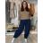 Tepláky elegantní dámské nadrozměr LOLA (40/42/44 ONE SIZE) ITALSKÁ MÓDA IM4251145/DU 40/42/44 tmavě modrá