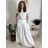 Sukně dlouhá dámská (XS/S/M ONE SIZE) ITALSKÁ MÓDA IMWB251269 bílá XS/S/M
