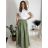 Sukně dlouhá dámská (XS/S/M ONE SIZE) ITALSKÁ MÓDA IMWB251269 bílá XS/S/M