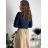 Sako zkrácené dlouhý rukáv dámské (S/M ONE SIZE) ITALSKÁ MÓDA IMPDY25MDUE991858/DR tmavě modrá S/M/L