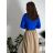 Sako zkrácené dlouhý rukáv dámské (S/M ONE SIZE) ITALSKÁ MÓDA IMPDY25MDUE991858/DR tmavě modrá S/M/L