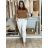 Kalhoty elegantní s páskem dámské  (S/M/L ONE SIZE) ITALSKÁ MÓDA IM425030/DUR bílá S/M/L