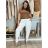 Kalhoty elegantní s páskem dámské  (S/M/L ONE SIZE) ITALSKÁ MÓDA IM425030/DUR bílá S/M/L