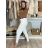 Kalhoty elegantní s páskem dámské  (S/M/L ONE SIZE) ITALSKÁ MÓDA IM425030/DUR bílá S/M/L