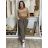 Kalhoty manžestrové s páskem dámské NALA (S/M/L ONE SIZE) ITALSKÁ MÓDA IMSM251151