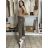 Kalhoty manžestrové s páskem dámské NALA (S/M/L ONE SIZE) ITALSKÁ MÓDA IMSM251151/DU S/M/L hnědá