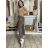 Kalhoty manžestrové s páskem dámské NALA (S/M/L ONE SIZE) ITALSKÁ MÓDA IMSM251151/DU S/M/L hnědá
