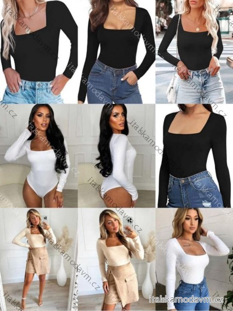 Body dlouhý rukáv dámské (XS/S/M ONE SIZE) ITALSKÁ MÓDA IMM25M31074