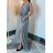 Šaty dlouhé elegantní společenské třpytivé bez rukávů dámské MONA (XS/S/M ONE SIZE) ITALSKÁ MÓDA IMM25M20513