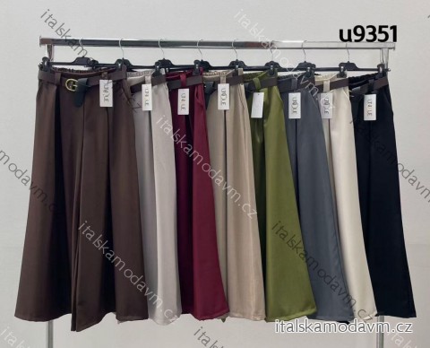 Kalhoty dlouhé s páskem dámské (S/M/L ONE SIZE) ITALSKÁ MÓDA IMM25M9351A