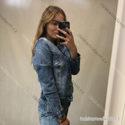 Bunda riflová dlhý rukáv dámska (XS-XL) RE-DRESS MA523C016-B/DUR modrá džínsová XL