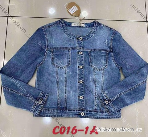 Bunda riflová dámska (M-3XL) RE-DRESS MA621C016-1A/DUR modrá džínsová 5XL