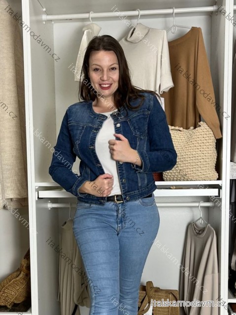 Bunda riflová dámská (M-3XL) RE-DRESS MA621C016-1A/DUR modrá džínová 3XL