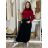 Sukně s páskem manžestrová dámská RAMONA (S/M/L ONE SIZE) ITALSKá MóDA IMSM251154/DU S/M/L Černá