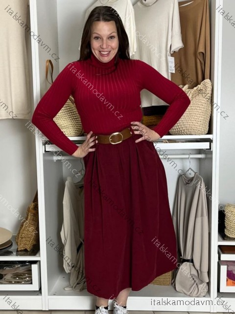 Sukně s páskem manžestrová dámská MONA (S/M/L ONE SIZE) ITALSKá MóDA IMSM251155/DU