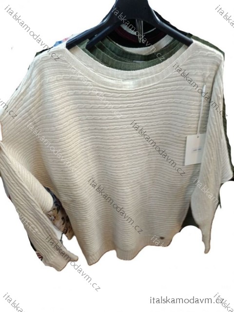 Svetr tenký dlouhý rukáv dámský (S/M/L ONE SIZE) ITALSKÁ MÓDA IMSM250209