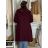 Mikina kabát oversize na zip s kapucí dlouhý rukáv dámský KAILA (S/M/L ONE SIZE) ITALSKÁ MÓDA IMPLI2430059/DU S/M/L modrá petrolejová