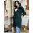 Mikina kabát oversize na zip s kapucí dlouhý rukáv dámský KAILA (S/M/L ONE SIZE) ITALSKÁ MÓDA IMPLI2430059/DU S/M/L modrá petrolejová