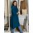 Mikina kabát oversize na zip s kapucí dlouhý rukáv dámský KAILA (S/M/L ONE SIZE) ITALSKÁ MÓDA IMPLI2430059/DU S/M/L modrá petrolejová