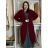 Cardigan dlhý pletený dlhý rukáv dámsky (S/M/L ONE SIZE) TALIANSKA MÓDA IMPLI258788/DU S/M/L vínová