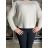 Svetr dlouhý rukáv dámský (S/M/L ONE SIZE) INDICKÁ MÓDA IMWKA251111/DU S/M/L béžová
