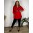 Tunika predĺžená košeľová s opaskom dlhý rukáv dámska nadrozmer (2XL/3XL ONE SIZE) TALIANSKA MÓDA IMD212156/DUR béžová