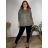 Bunda podzimní s kapucí dlouhý rukáv dámská nadrozměr ERIKA (46/48/50 ONE SIZE) ITALSKÁ MÓDA IMSM251134/DU 46/48/50 tmavě béžová