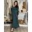 Šaty dlouhé volnočasové teplé dlouhý rukáv dámské ALEX (S/M/L ONE SIZE) ITALSKÁ MÓDA IM425574