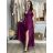 Šaty dlouhé elegantní na ramínka dámské AMANDA (S/M/L ONE SIZE) ITALSKá MODA IM323022/DUR S/M/L růžová světlá