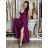Šaty dlouhé elegantní na ramínka dámské AMANDA (S/M/L ONE SIZE) ITALSKá MODA IM323022/DUR S/M/L růžová světlá