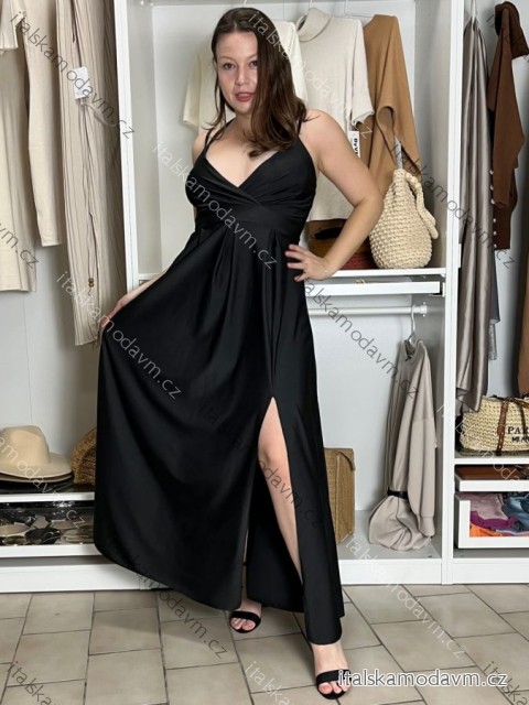Šaty dlouhé elegantní na ramínka dámské AMANDA (S/M/L ONE SIZE) ITALSKá MODA IM323022/DUR