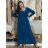 Šaty dlouhé volnočasové teplé dlouhý rukáv dámské ALEX (S/M/L ONE SIZE) ITALSKÁ MÓDA IM425574/DUR S/M/L modrá petrolejová