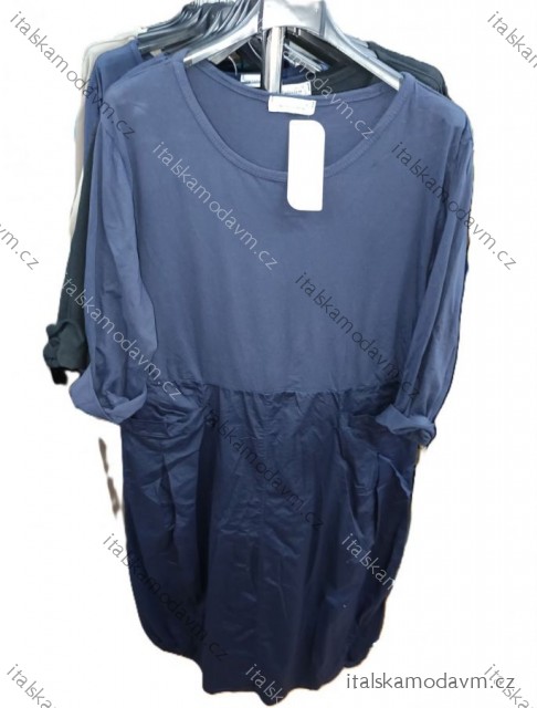 Šaty volnočasové dlouhý rukáv dámské (S/M/L ONE SIZE) ITALSKÁ MÓDA IMSM250201