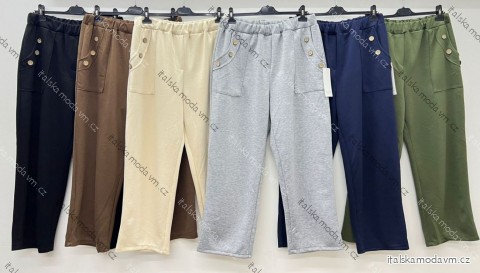 Kalhoty elegantní MASELKO dámské nadrozměr (48/50/52 ONE SIZE) ITALSKÁ MÓDA IM425596