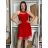 Šaty plesové elegantní na ramínka dámské (S/M ONE SIZE) ITALSKá MóDA IM322303/UL S/M červená