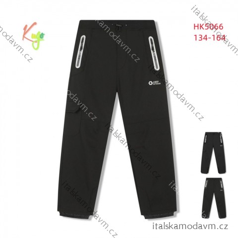 Kalhoty dlouhé softshellové teplé dorost chlapecké (134-164) KUGO HK5066