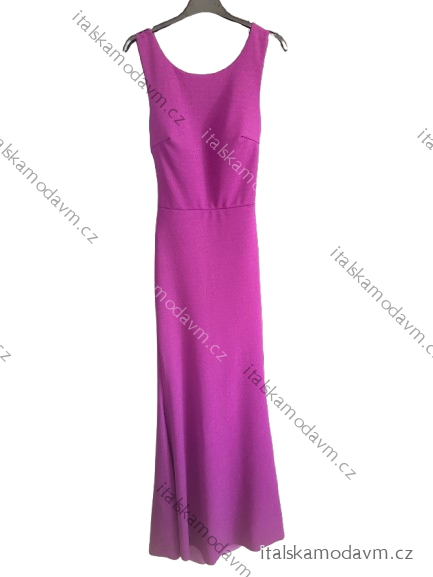 Šaty dlhé letné elegantné bez rukávov dámske (S/M ONE SIZE) TALIANSKA MÓDA IMPBB232L9618/DUR fialová S/M