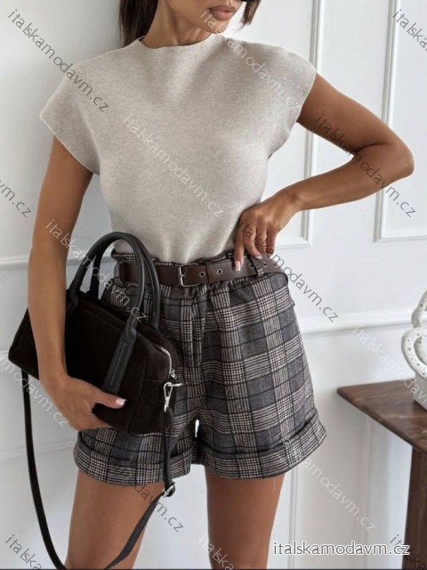 Svetr úpletový krátký rukáv dámský (XS/S/M ONE SIZE) ITALSKÁ MÓDA IMM25M3089