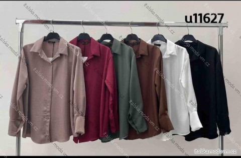 Košile klasik dlouhý rukáv dámská (S/M/L ONE SIZE) ITALSKÁ MÓDA IMM25M11627