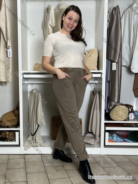Nohavice dámske VIKTORY (S/M/L ONE SIZE) TALIANSKA MÓDA IMD25227/DU S/M/L hnedá