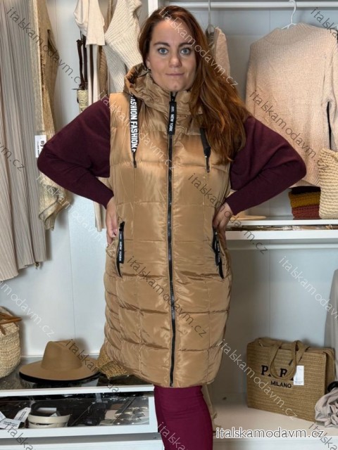 Vesta dlouhá s kapucí dámská nadrozměr (3XL-7XL) SKORP HH-071TOBIG/DU 4XL hnědá