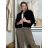 Kabátek teplý dlouhý rukáv dámský DANA (S/M/L ONE SIZE) ITALSKÁ MÓDA IMD25183/DU S/M/L Černá