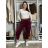 Kalhoty dlouhé s páskem manžestrové dámské SIMONA (XS/S/M ONE SIZE) IMPOZ25LV-25480