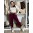 Kalhoty dlouhé s páskem manžestrové dámské SIMONA (XS/S/M ONE SIZE) IMPOZ25LV-25480