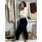 Kalhoty dlouhé s páskem manžestrové dámské SIMONA (XS/S/M ONE SIZE) IMPOZ25LV-25480
