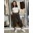 Kalhoty dlouhé s páskem manžestrové dámské SIMONA (XS/S/M ONE SIZE) IMPOZ25LV-25480