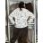 Mikina oversize na zip s kapucí dlouhý rukáv dámská WRITE (M/L/XL ONE SIZE) ITALSKÁ MÓDA IMPOZ25JSD-16583