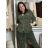 Mikina oversize na zip s kapucí dlouhý rukáv dámská WRITE (M/L/XL ONE SIZE) ITALSKÁ MÓDA IMPOZ25JSD-16583