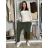 Nohavice/Tepláky dlhé dámske WRITE  (S/M/L ONE SIZE) IMPOZ25JSD-7859/DU S/M/L zelená khaki