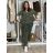 Nohavice/Tepláky dlhé dámske WRITE  (S/M/L ONE SIZE) IMPOZ25JSD-7859/DU S/M/L zelená khaki